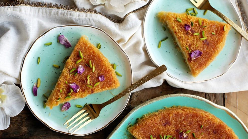 طرز تهیه کنافه عربی خوشمزه بصورت مرحله به مرحله