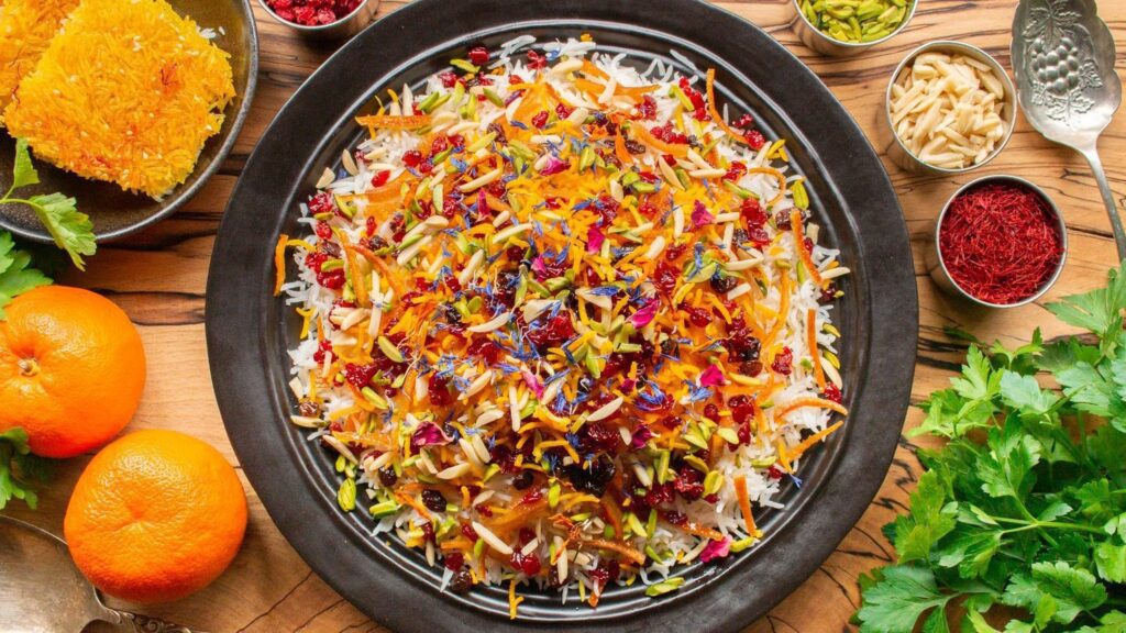 طرز تهیه مرصع پلو بسیار خوشمزه با مرغ مجلسی همراه با ذکر نکات